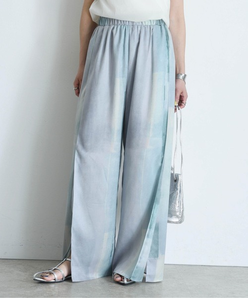 Eimee Law（エイミーロウ）の「水彩ptタックスリットパンツ（その他パンツ・レディース・ピンク/ブラウン/グリーン・FREE）」の16枚目の写真