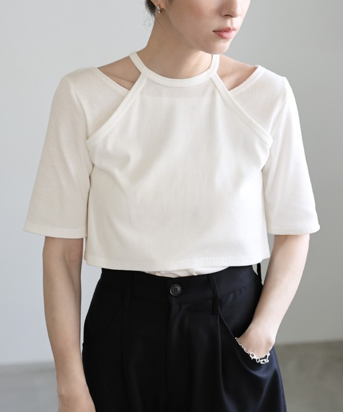 トップス moka セール】アメスリドッキングリブトップス（Tシャツ/カットソー