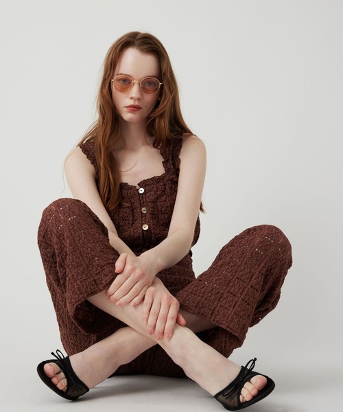 ME COUTURE(ミークチュール)の「レースセパレートオールインワン(つなぎ/オールインワン・レディース・オフホワイト/ブラウン・0/1)」の11枚目の写真