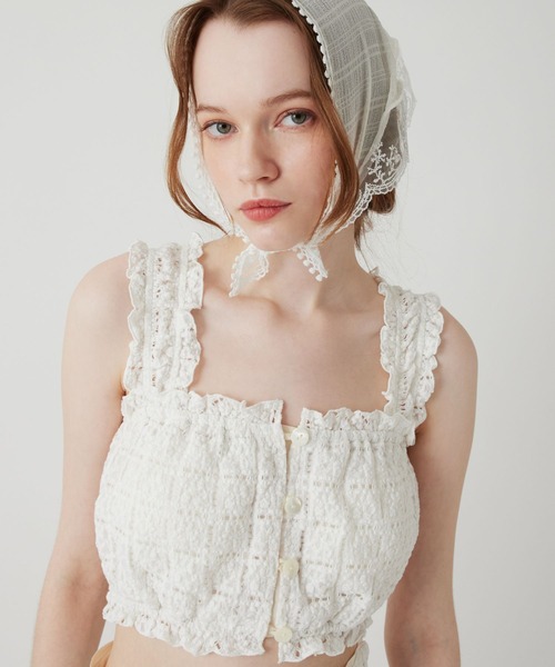 ME COUTURE(ミークチュール)の「レースセパレートオールインワン(つなぎ/オールインワン・レディース・オフホワイト/ブラウン・0/1)」の13枚目の写真