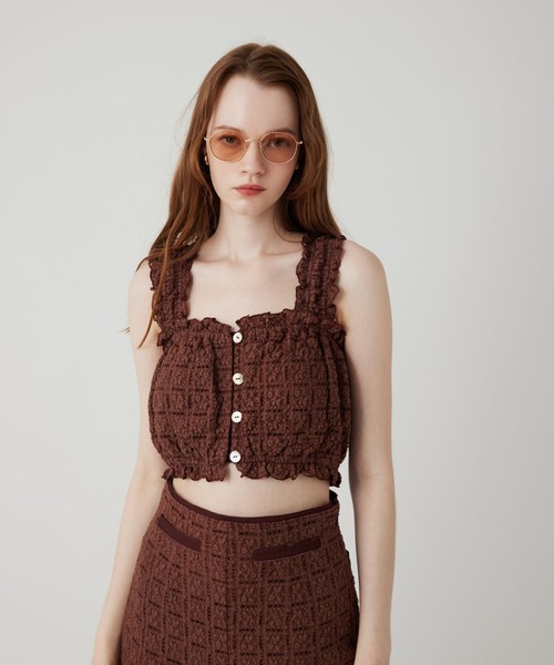 ME COUTURE(ミークチュール)の「レースセパレートオールインワン(つなぎ/オールインワン・レディース・オフホワイト/ブラウン・0/1)」の7枚目の写真