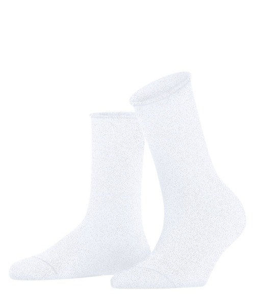 Kinetics（キネティクス）の「FALKE #46414 Shiny Socks（ファルケ ＃46414 シャイニー ソックス）（ソックス/靴下・レディース・ホワイト系/ブラック系・MEDIUM）」の2枚目の写真