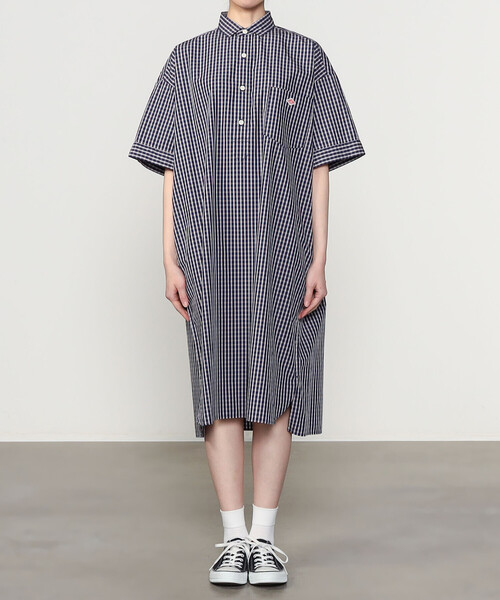 【美品】ダントン　DANTON　半袖シャツワンピース DANTON | コットン 半袖シャツワンピース PLAID WOMEN（シャツ