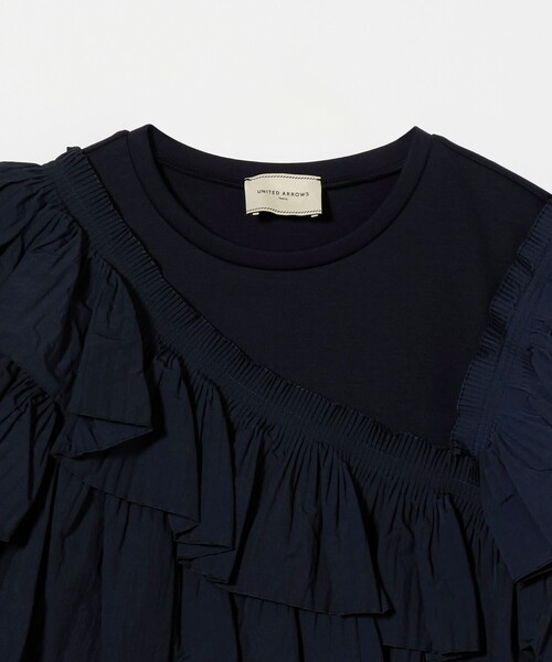 プリーツフリル コンビ カットソー（Tシャツ/カットソー