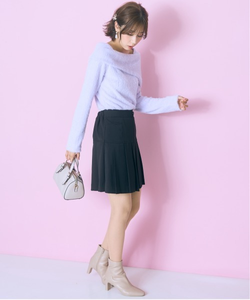 marun（マルン）の「＜大きいサイズ＞ボックスカラーミニスカート marun（スカート・レディース・ブルー/ブラック/グリーン/レッド・L/5L/4L/3L/LL）」の15枚目の写真