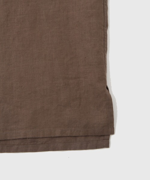 ADAM ET ROPE'(アダムエロペ)の「ボックスシルエット リネン シャツ ジャケット / セットアップ可能(テーラードジャケット・メンズ・ブラック/カーキ/ネイビー・M/L)」の9枚目の写真