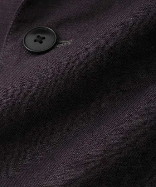 ADAM ET ROPE'(アダムエロペ)の「ボックスシルエット リネン シャツ ジャケット / セットアップ可能(テーラードジャケット・メンズ・ブラック/カーキ/ネイビー・M/L)」の5枚目の写真