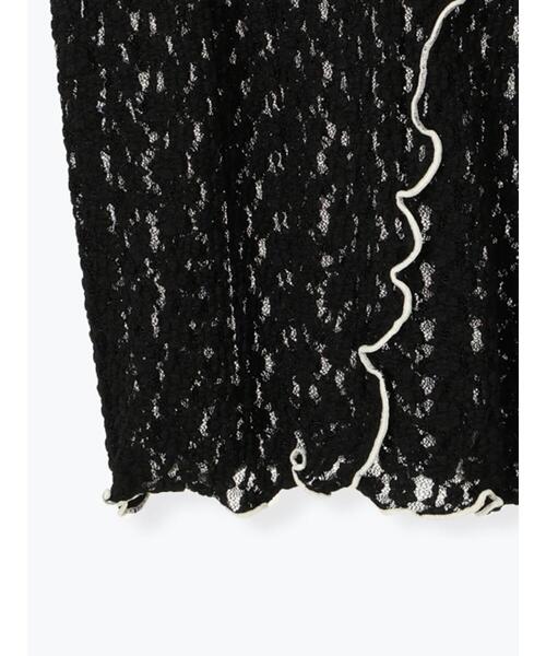 ehka sopo（エヘカソポ）の「配色メローレースカットソー（Tシャツ/カットソー・レディース・キナリ/オフホワイト/ブラック・F）」の15枚目の写真