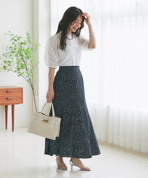 La boutique BonBon（ラブティックボンボン）の「【美人見え】シアーパワショル5分袖ブラウス（シャツ/ブラウス・レディース・ホワイト/ネイビー/ピンク・FREE）」の13枚目の写真