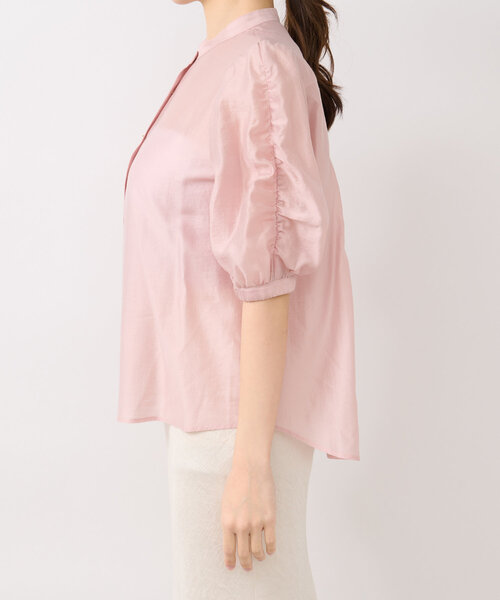 La boutique BonBon（ラブティックボンボン）の「【美人見え】シアーパワショル5分袖ブラウス（シャツ/ブラウス・レディース・ホワイト/ネイビー/ピンク・FREE）」の22枚目の写真