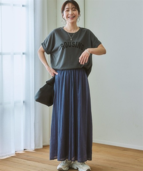 nissen（ニッセン）の「ふんわりガーゼタッチスカーチョ（マキシ丈）（その他パンツ・レディース・ライラック/ブルーグリーン/杢グレー/モカ/ネイビー/イエロー・S/M/L/LL）」の10枚目の写真