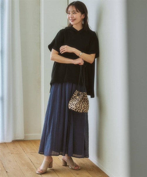 nissen（ニッセン）の「ふんわりガーゼタッチスカーチョ（マキシ丈）（その他パンツ・レディース・ライラック/ブルーグリーン/杢グレー/モカ/ネイビー/イエロー・S/M/L/LL）」の11枚目の写真