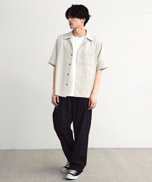 RATTLE TRAP(ラトルトラップ)の「サマーツイードオープンカラー半袖シャツ(シャツ/ブラウス・メンズ・ブラック/ベージュ・M/L/LL)」の20枚目の写真