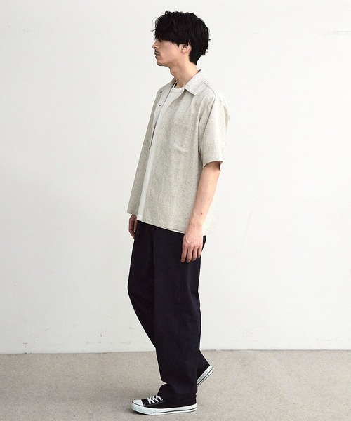 RATTLE TRAP(ラトルトラップ)の「サマーツイードオープンカラー半袖シャツ(シャツ/ブラウス・メンズ・ブラック/ベージュ・M/L/LL)」の22枚目の写真