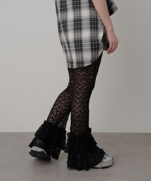 RAY CASSIN（レイカズン）の「レースフレアパンツ（その他パンツ・レディース・ホワイト/ブラック・FREE）」の13枚目の写真