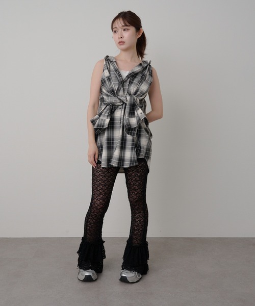 RAY CASSIN（レイカズン）の「レースフレアパンツ（その他パンツ・レディース・ホワイト/ブラック・FREE）」の17枚目の写真