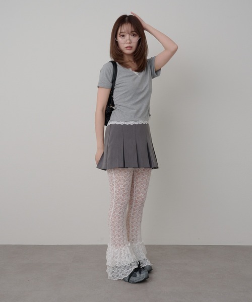 RAY CASSIN（レイカズン）の「レースフレアパンツ（その他パンツ・レディース・ホワイト/ブラック・FREE）」の11枚目の写真