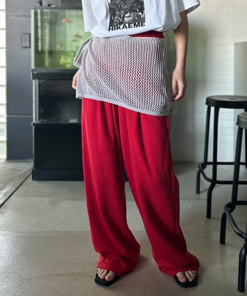 Kotoe(コトエ)の「メッシュニット ラップスカート(スカート・レディース・グレー/オフホワイト/ブラック/レッド・FREE)」の12枚目の写真