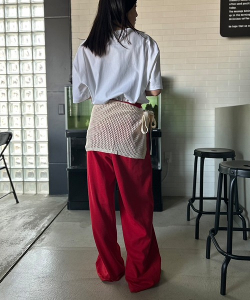 Kotoe(コトエ)の「メッシュニット ラップスカート(スカート・レディース・グレー/オフホワイト/ブラック/レッド・FREE)」の17枚目の写真