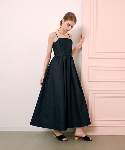 ◇【LOULOU WILLOUGHBY】シャンブレーベアワンピース