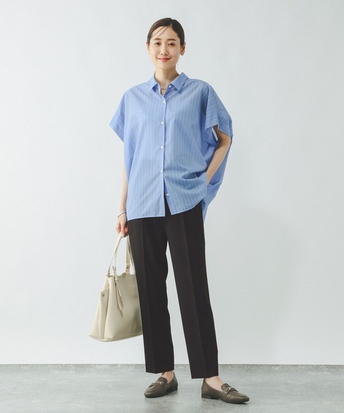 GLOBAL WORK（グローバルワーク）の「ウツクシルエットDRYプレミアムテーパードパンツTall/289088（その他パンツ・レディース・ネイビー/ブルー/ブラック/グレイッシュベージュ/ライトベージュ・SMALL/MEDIUM/LARGE/X-LARGE）」の12枚目の写真