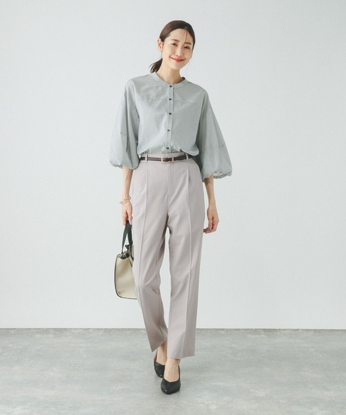 GLOBAL WORK（グローバルワーク）の「ウツクシルエットDRYプレミアムテーパードパンツTall/289088（その他パンツ・レディース・ネイビー/ブルー/ブラック/グレイッシュベージュ/ライトベージュ・SMALL/MEDIUM/LARGE/X-LARGE）」の21枚目の写真