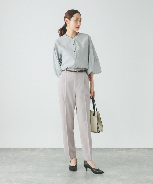 GLOBAL WORK（グローバルワーク）の「ウツクシルエットDRYプレミアムテーパードパンツTall/289088（その他パンツ・レディース・ネイビー/ブルー/ブラック/グレイッシュベージュ/ライトベージュ・SMALL/MEDIUM/LARGE/X-LARGE）」の22枚目の写真