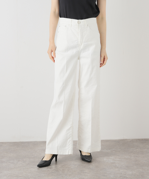 RED CARD TOKYO（レッドカード）の「【洗える】RED CARD TOKYO/レッドカードトーキョー Slogan denim（その他パンツ・レディース・サックスブルー/アイボリー・23/22/25/24）」の2枚目の写真