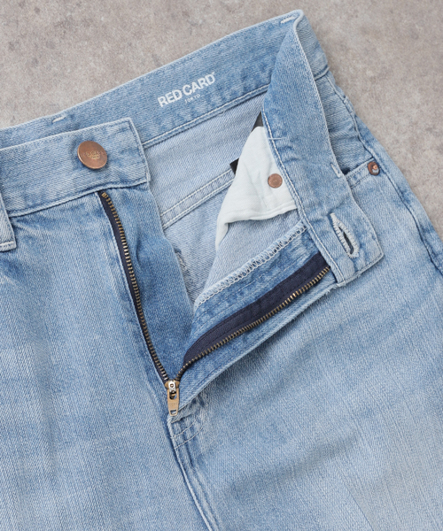 RED CARD TOKYO（レッドカード）の「【洗える】RED CARD TOKYO/レッドカードトーキョー Slogan denim（その他パンツ・レディース・サックスブルー/アイボリー・23/22/25/24）」の10枚目の写真