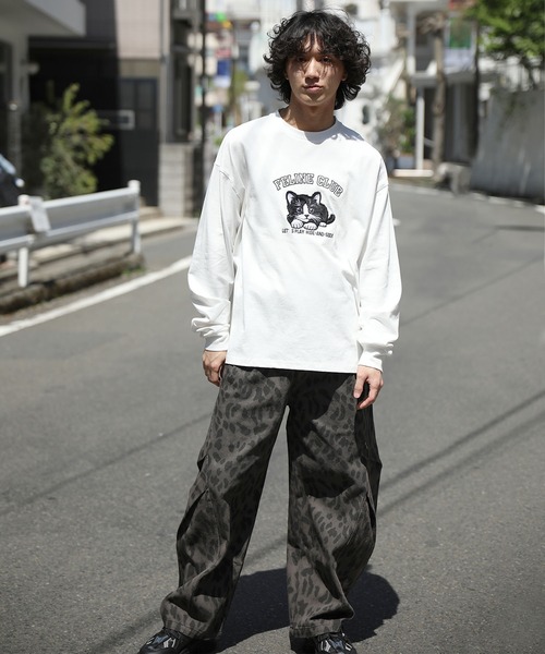 HOOK（フック）の「HOOK -original-　ふわふわ猫刺繍ロンTEE（Tシャツ/カットソー・メンズ・ブラック/ホワイト・LARGE/MEDIUM/X-LARGE）」の18枚目の写真