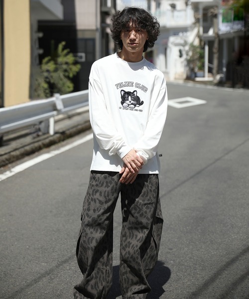HOOK（フック）の「HOOK -original-　ふわふわ猫刺繍ロンTEE（Tシャツ/カットソー・メンズ・ブラック/ホワイト・LARGE/MEDIUM/X-LARGE）」の19枚目の写真