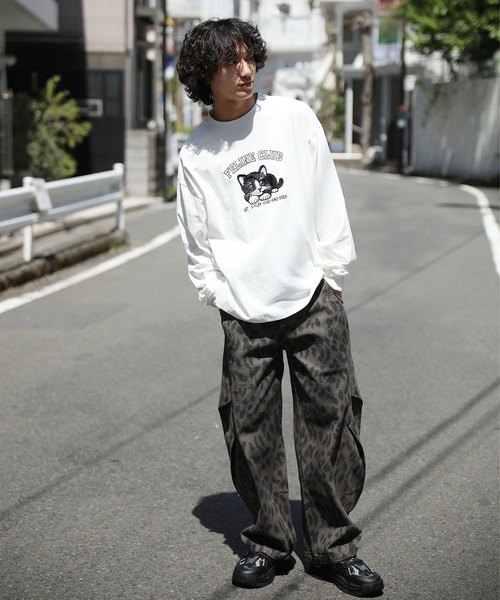 HOOK（フック）の「HOOK -original-　ふわふわ猫刺繍ロンTEE（Tシャツ/カットソー・メンズ・ブラック/ホワイト・LARGE/MEDIUM/X-LARGE）」の20枚目の写真