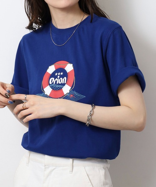 FUNALIVE(ファンアライブ)の「オリオン ビール プリントTシャツ(Tシャツ/カットソー・レディース・ブラック/オフホワイト/ブルー/レッド・L/M)」の9枚目の写真