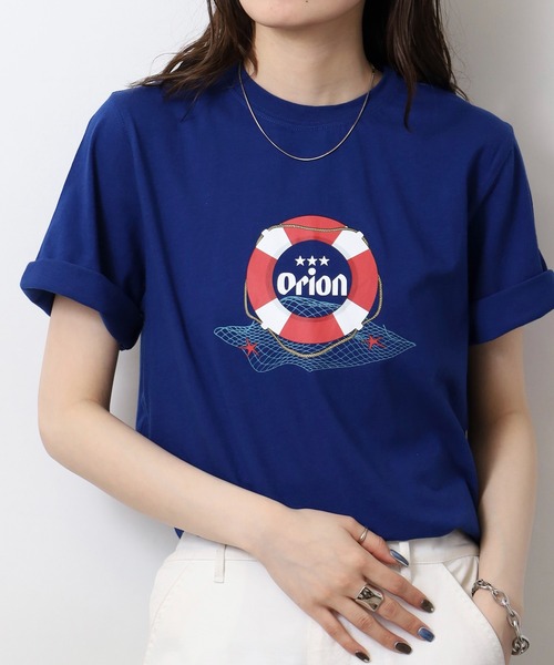 FUNALIVE(ファンアライブ)の「オリオン ビール プリントTシャツ(Tシャツ/カットソー・レディース・ブラック/オフホワイト/ブルー/レッド・L/M)」の10枚目の写真
