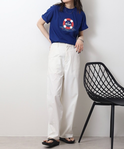 FUNALIVE(ファンアライブ)の「オリオン ビール プリントTシャツ(Tシャツ/カットソー・レディース・ブラック/オフホワイト/ブルー/レッド・L/M)」の12枚目の写真