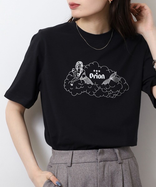 FUNALIVE(ファンアライブ)の「オリオン ビール プリントTシャツ(Tシャツ/カットソー・レディース・ブラック/オフホワイト/ブルー/レッド・L/M)」の6枚目の写真
