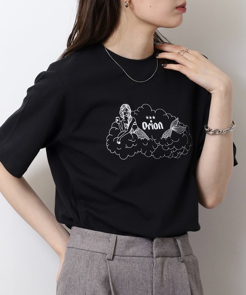 FUNALIVE(ファンアライブ)の「オリオン ビール プリントTシャツ(Tシャツ/カットソー・レディース・ブラック/オフホワイト/ブルー/レッド・L/M)」の7枚目の写真