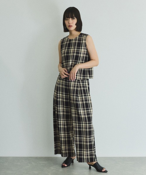 VICKY（ビッキー）の「カラミチェックパンツ≪手洗い可能≫（その他パンツ・レディース・ブラック系その他/オレンジ系その他/ブルー系その他・M）」の17枚目の写真