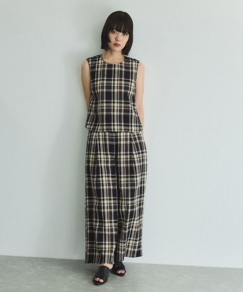 VICKY（ビッキー）の「カラミチェックパンツ≪手洗い可能≫（その他パンツ・レディース・ブラック系その他/オレンジ系その他/ブルー系その他・M）」の18枚目の写真