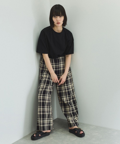 VICKY（ビッキー）の「カラミチェックパンツ≪手洗い可能≫（その他パンツ・レディース・ブラック系その他/オレンジ系その他/ブルー系その他・M）」の19枚目の写真