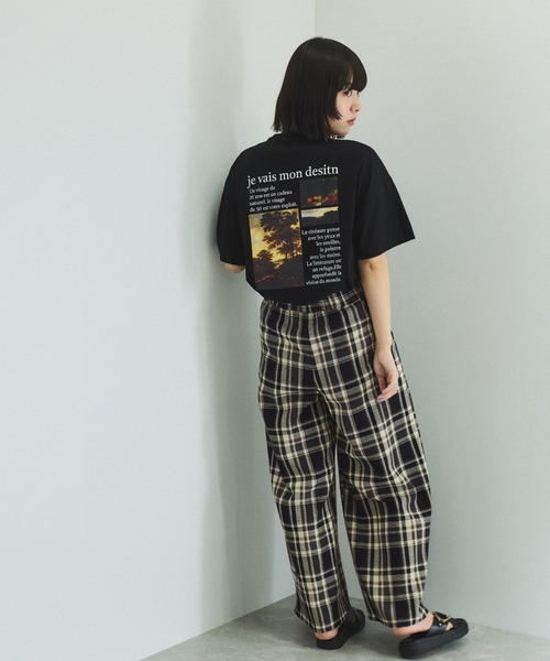 VICKY（ビッキー）の「カラミチェックパンツ≪手洗い可能≫（その他パンツ・レディース・ブラック系その他/オレンジ系その他/ブルー系その他・M）」の20枚目の写真