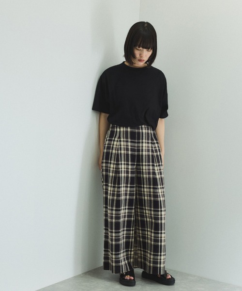 VICKY（ビッキー）の「カラミチェックパンツ≪手洗い可能≫（その他パンツ・レディース・ブラック系その他/オレンジ系その他/ブルー系その他・M）」の21枚目の写真