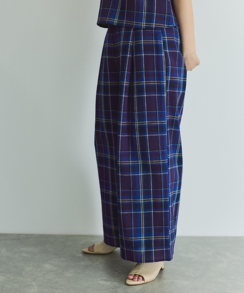 VICKY（ビッキー）の「カラミチェックパンツ≪手洗い可能≫（その他パンツ・レディース・ブラック系その他/オレンジ系その他/ブルー系その他・M）」の6枚目の写真