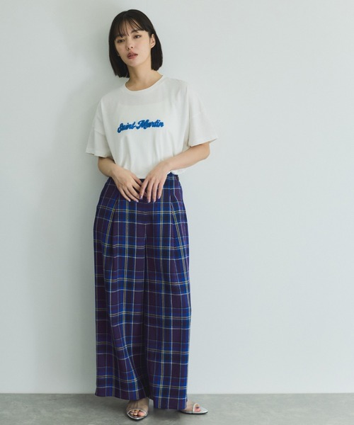 VICKY（ビッキー）の「カラミチェックパンツ≪手洗い可能≫（その他パンツ・レディース・ブラック系その他/オレンジ系その他/ブルー系その他・M）」の10枚目の写真