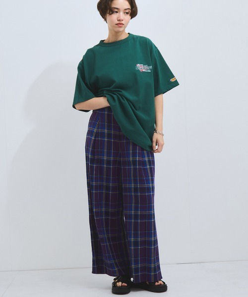 VICKY（ビッキー）の「カラミチェックパンツ≪手洗い可能≫（その他パンツ・レディース・ブラック系その他/オレンジ系その他/ブルー系その他・M）」の13枚目の写真