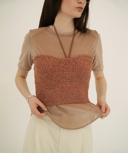 新品 HEATHER TUBETOP（チューブトップ）｜CLANE（クラネ KNIT COTTON トップス