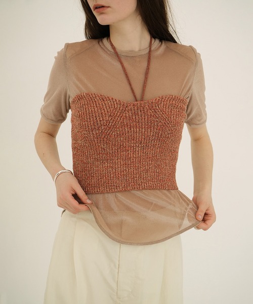 トップス clane HEATHER COTTON KNIT TUBETOP HEATHER COTTON KNIT TUBETOP｜TOPS(トップス)｜CLANE OFFICIAL