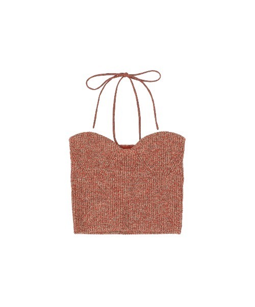 HEATHER COTTON KNIT TUBETOP（チューブトップ）｜CLANE（クラネ