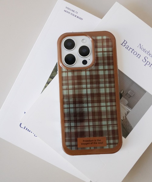 Port / ポート 】 ナチュラル マルチ チェック iPhone ケース