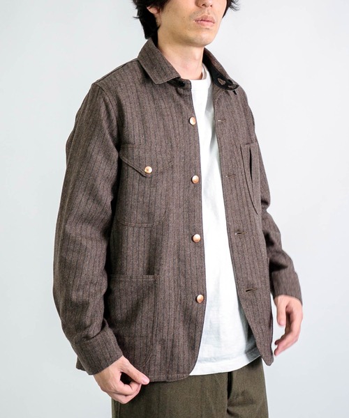 SPELLBOUND（スペルバウンド）の「[ SPELLBOUND / スペルバウンド ] ウール カバーオール（カバーオール・メンズ・ブラウン・2/3）」の4枚目の写真